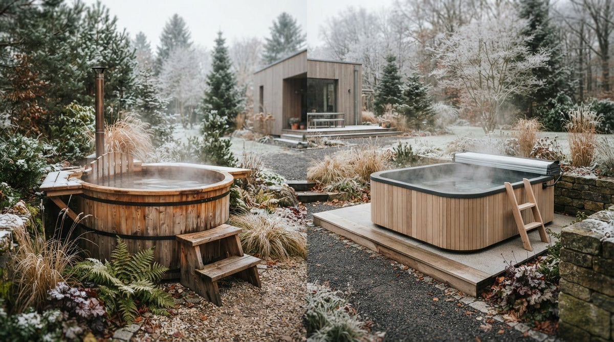 Badefass GFK oder Holz: Der fundierte Materialvergleich für Ihren Garten - PALAZZINA WELLNESS