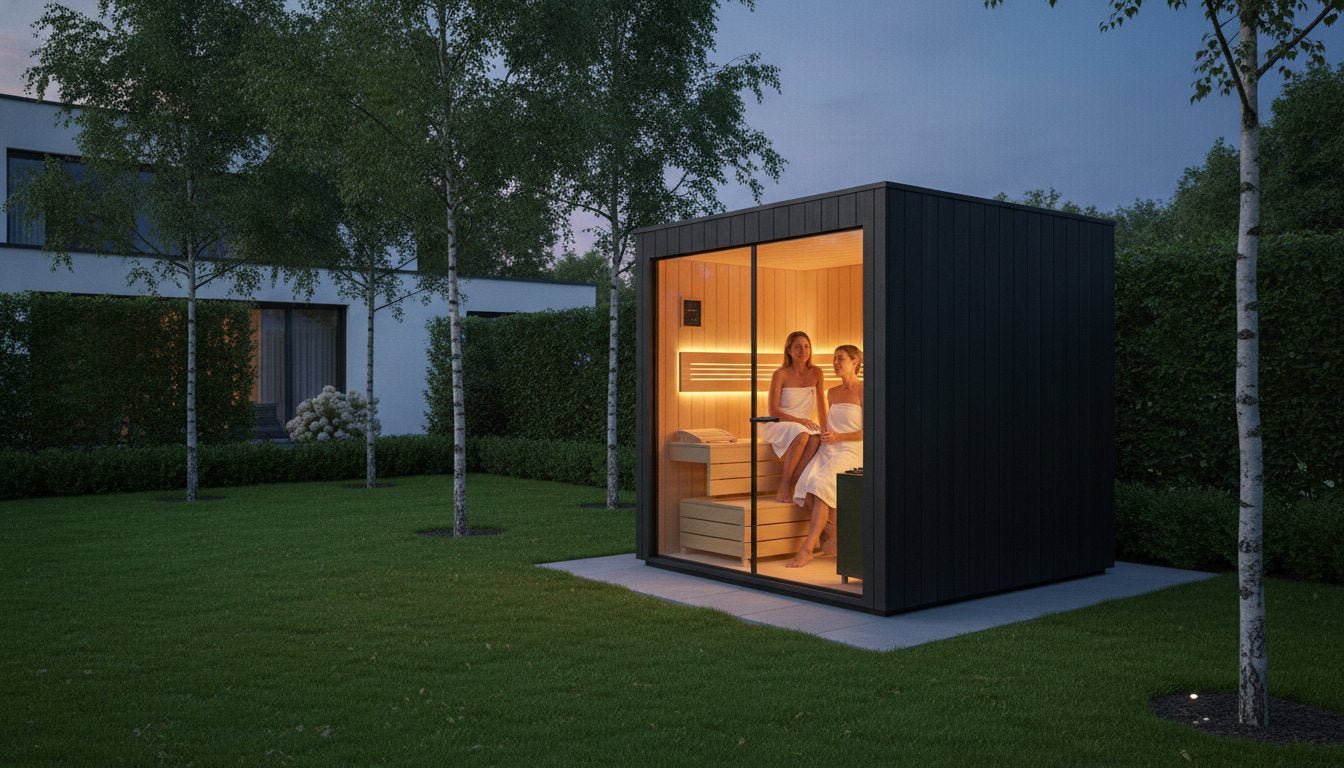 Gartensauna für 2 Personen: Kompakter Luxus für Ihren Rückzugsort - PALAZZINA WELLNESS