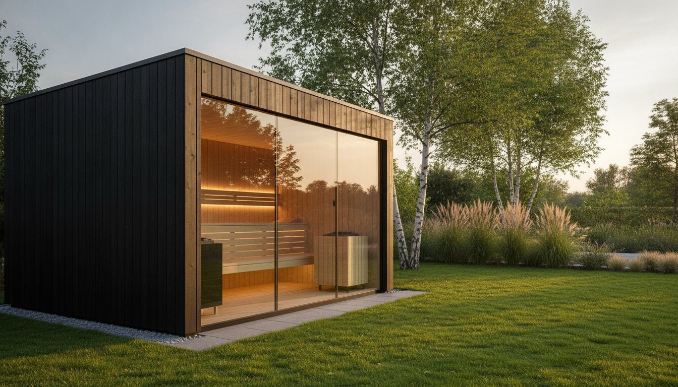 Saunahaus mit Glasfront: Wellness-Luxus und Naturverbundenheit im eigenen Garten - PALAZZINA WELLNESS