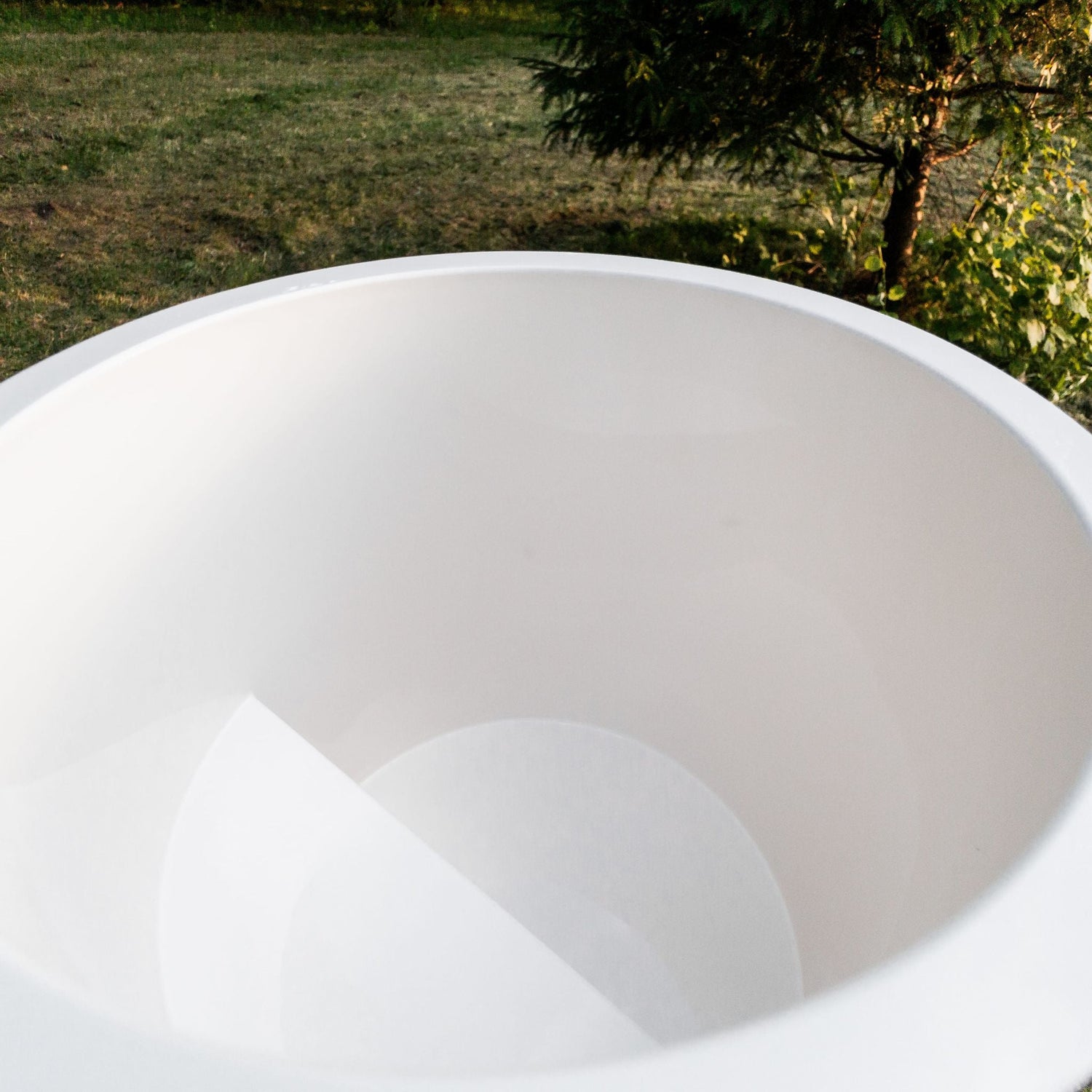 Kaltwassertauchbecken für eine Person aus Glasfaser – Fichtenholzverkleidung - PALAZZINA WELLNESS