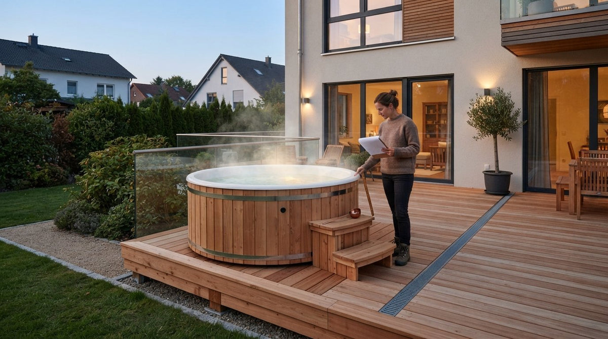 Badezuber auf der Terrasse: Standort und Genehmigung klären - PALAZZINA WELLNESS