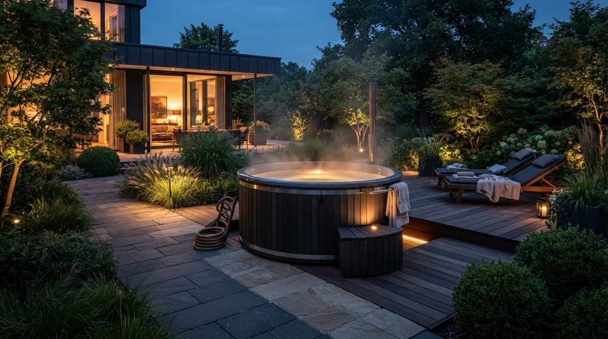 Design Hot Tub für Garten: So wählen Sie Einbau oder freistehend - PALAZZINA WELLNESS