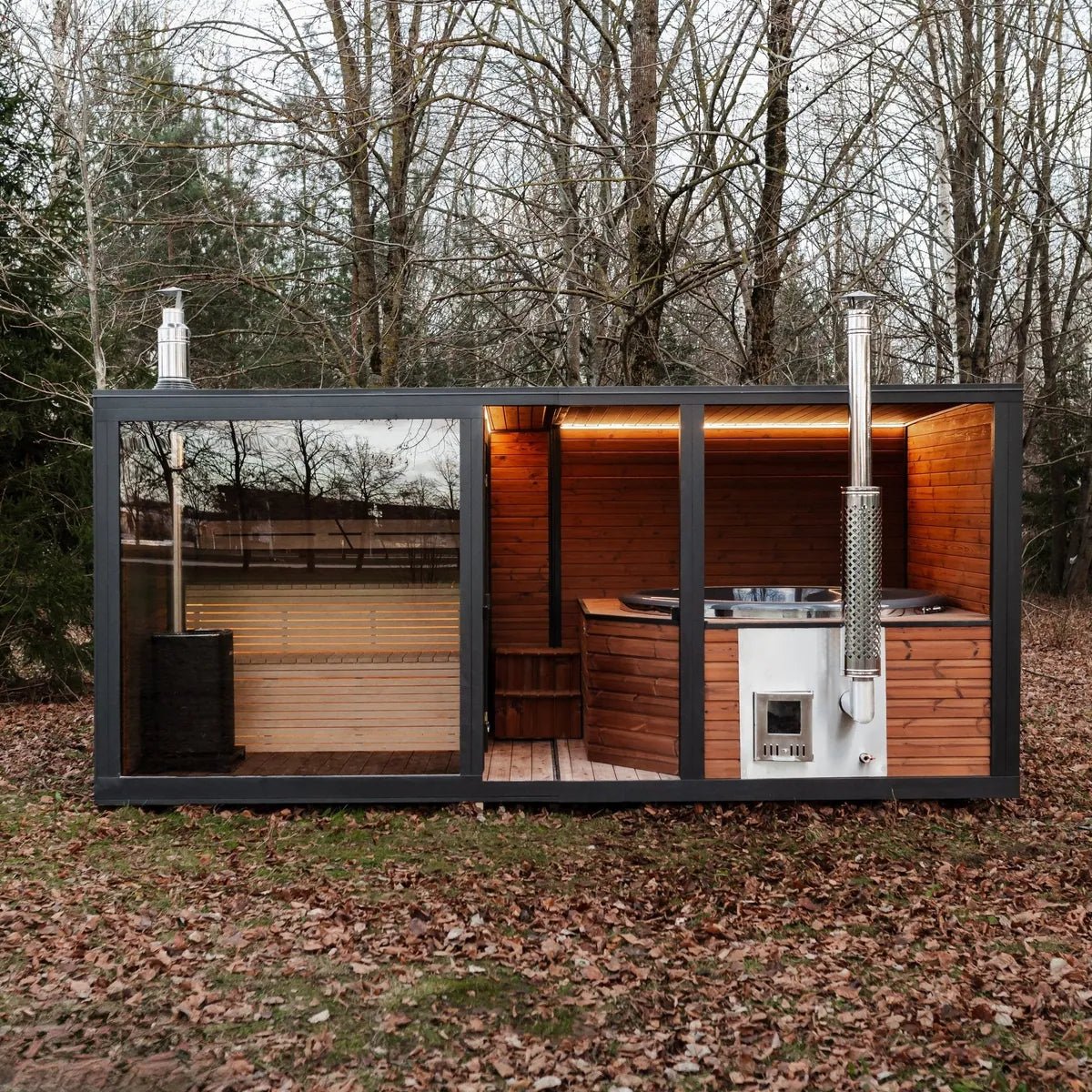 Luxe Spa Modul – Sauna mit Hot Tub - PALAZZINA WELLNESS
