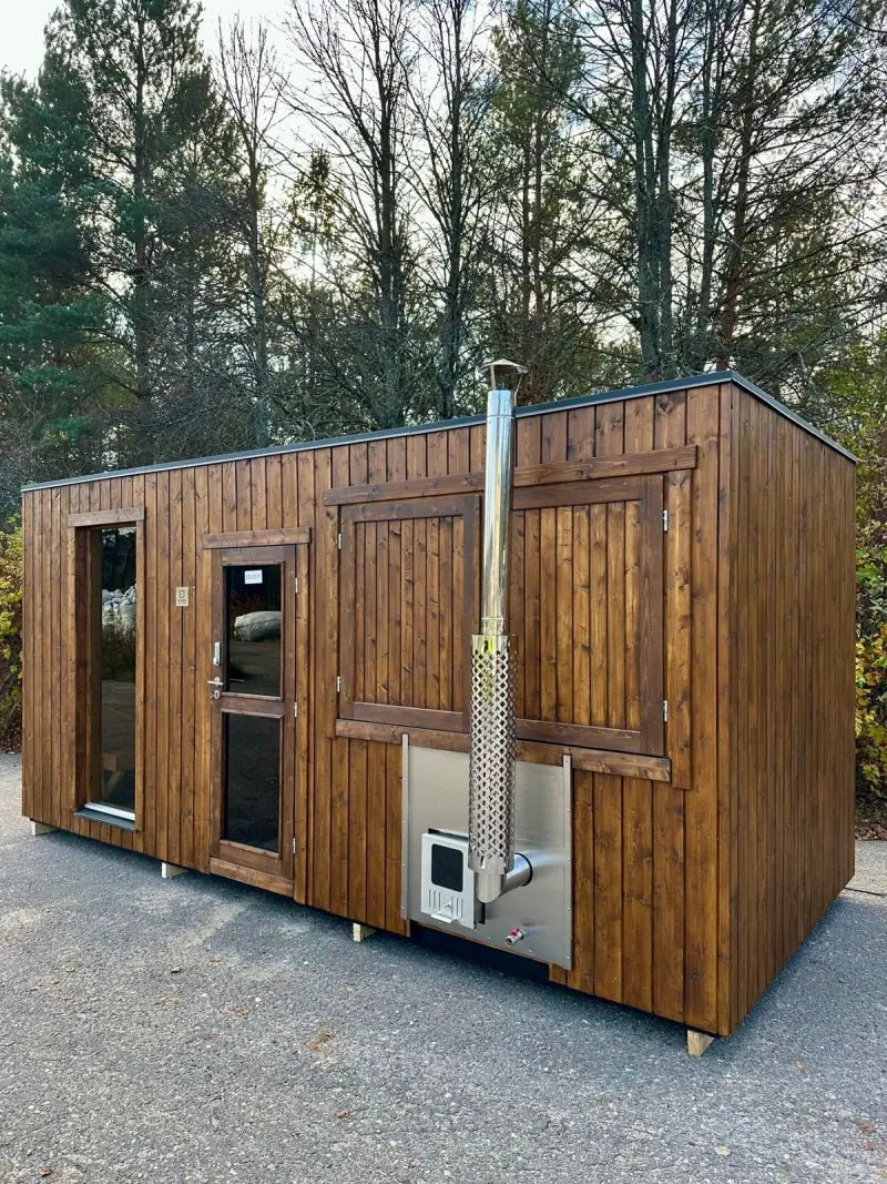 Duo Fjord – Holzrahmen-Sauna mit Whirlpool