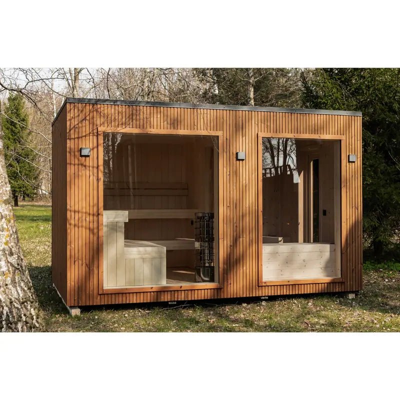 Glow – Gartensauna mit Vorraum