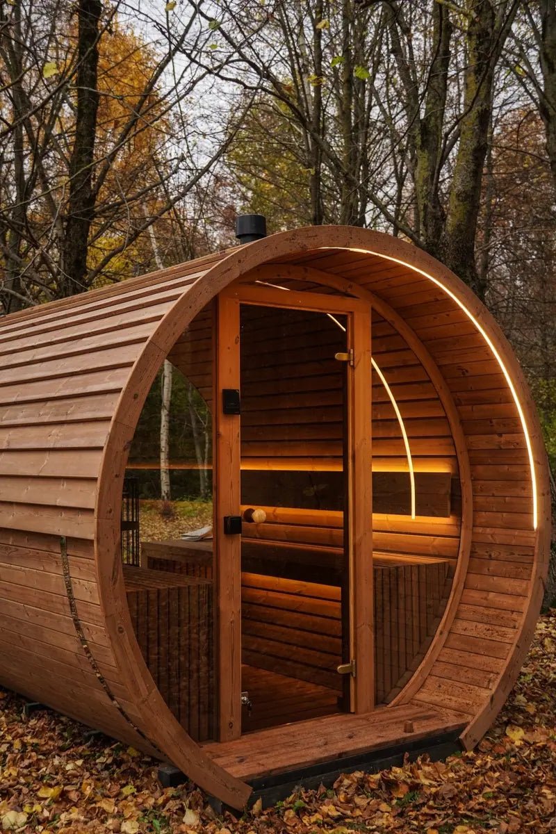 Barrel Panorama – Barrel sauna with panoramic window