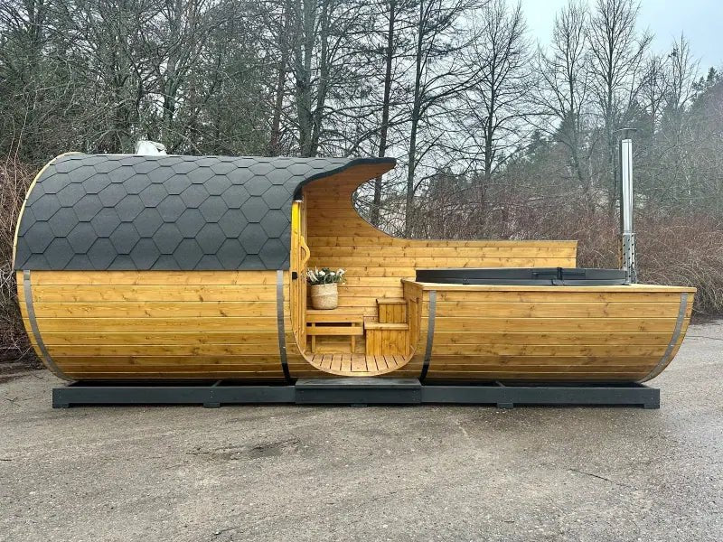 Duo Rondo – Barrel sauna with hot tub