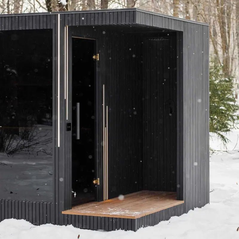 Noir One – Design garden sauna in thermo wood